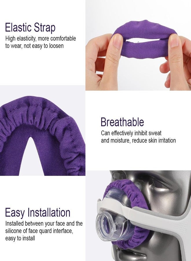 LINXIU 4 Pack Nasal CPAP Mask Liners Compatible with N20 Nasal Mask Cushions Reusable Mask Covers for Comfort, Purple - Image 5